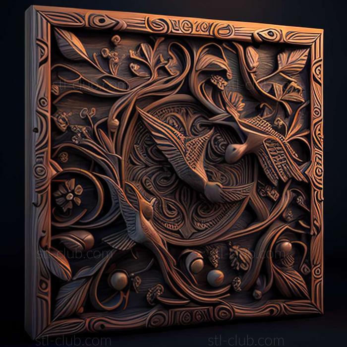 3D модель RELIEFCARVED WOODEN (STL)